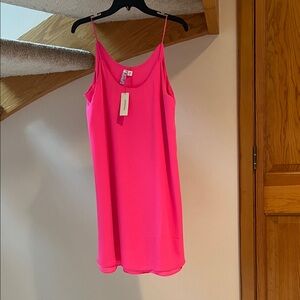 Alya Bright lined Pink Mini Dress Francesca collection